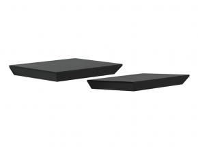 0140-2X10BK 10" Wood Mini Floating 2- Shelf Kit, Black Finish