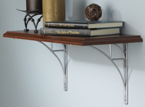 200OP-SN Oak Park Decorative Shelf Bracket, Satin Nickel Finish
