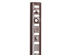 255 Series Aluminum Standard for Mortise-Mount Pilaster Shelving System, Brown Finish