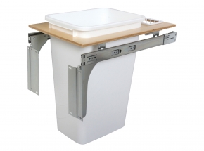  PDMTM145-1-50WH Single-Bin Waste & Recycling unit, 50-qt (Shown not mounted)