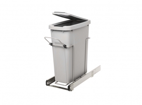 PLSW9-1-20-R-P Bottom-Mount Single Bin Waste & Recycling Unit, 20-qt.